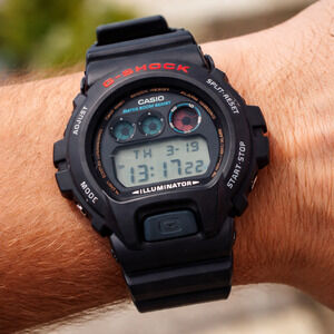 Mens G-Shock DW 6900 Black Goth Sport Watch Matching Band Classic style Rugged